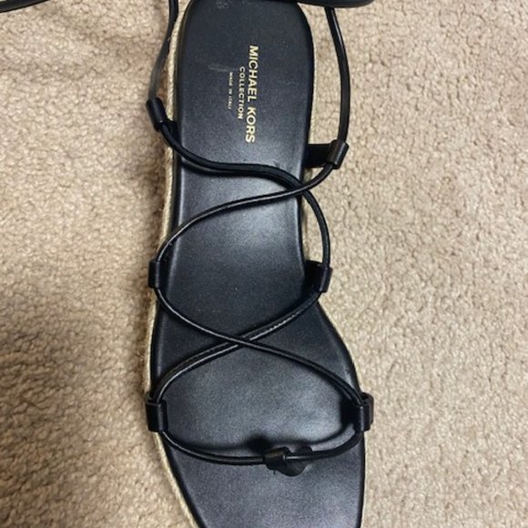 Michael Kors Collection platform strappy espadrille sandals size 7 - Picture 2 of 4